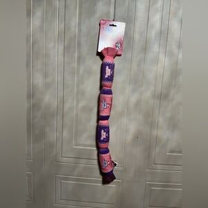 NEW Tootsie Roll Tug & Squeak Crinkle Dog Toy 4 Squeakers 21”